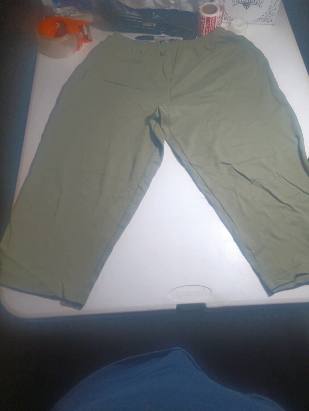 Lands End Cropped Fleece Sweatpants Size M Casual Comfy